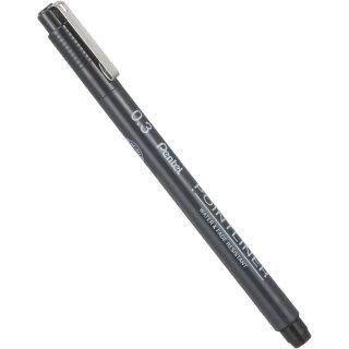 PentelArts Permanent Fineliner Pointliner schwarz 0,3 mm