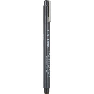 PentelArts Permanent Fineliner Pointliner schwarz 0,8 mm