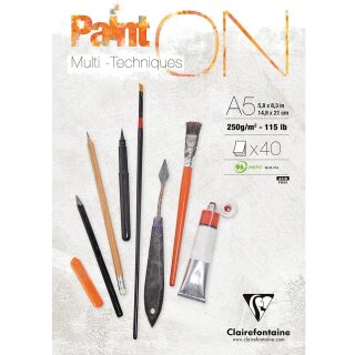 Clairefontaine Zeichenpapierblock "PaintON" DIN A5 40 Blatt
