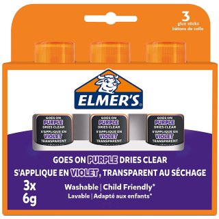 ELMERS Klebestift Disappearing Purple 6 g 3er Blister