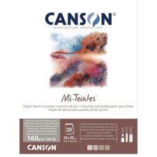 CANSON Zeichenpapier Mi-Teintes im Block 240 x 320 mm 20...