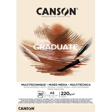 CANSON Studienblock GRADUATE MIXED MEDIA natur DIN A5 30...