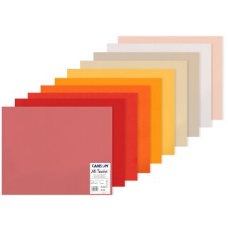 CANSON Zeichenpapier Mi-Teintes 500 x 650 mm sortiert 10 warme Farbtöne