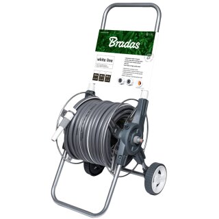 Bradas Schlauchwagen-Set WHITE SILVER PLUS 1/2" 50 m