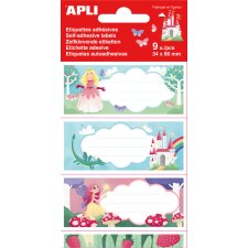 APLI Buchetiketten "Prinzess" 36 x 81 mm 3...