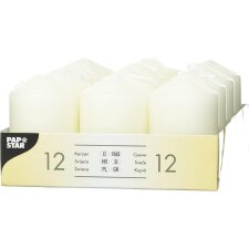 PAPSTAR Stumpenkerze "Ivory" Durchmesser: 40 mm...