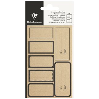 Clairefontaine Geschenke-Sticker "Rechteck Kraft" weiß