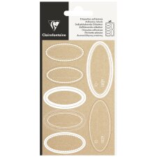 Clairefontaine Geschenke-Sticker "Rechteck Kraft" weiß