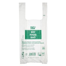 PAPSTAR Hemdchen-Tragetasche aus Bio-Folie transparent...