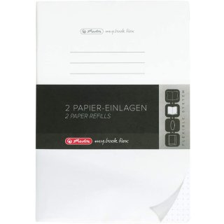 herlitz Papier-Ersatzeinlagen für Notizheft my.book flex A5 punktiert 2x 40 Blatt