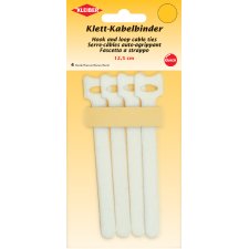 KLEIBER Klett-Kabelbinder 125 x 40 mm weiß 4...