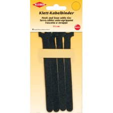 KLEIBER Klett-Kabelbinder 150 x 40 mm schwarz 4 Stück