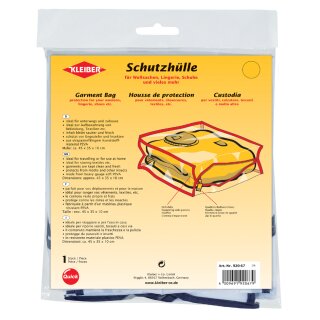 KLEIBER Bekleidungs-Schutzhülle transparent