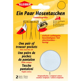 KLEIBER Quick-Ein-Paar-Hosentasche weiß 2 Stück