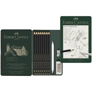 FABER-CASTELL PITT GRAPHITE Matt Set 11-teiliges Etui