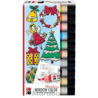 Marabu Window Color-Set "X-Mas" 10 x 25 ml Weihnachts-Set
