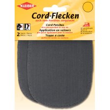 KLEIBER Cord-Flecken 135 x 100 mm hellgrau 2 Stück