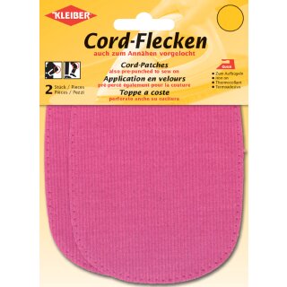 KLEIBER Cord-Flecken 135 x 100 mm pink 2 Stück