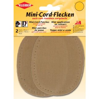 KLEIBER Mini-Cord-Flecken 110 x 85 mm beige 2 Stück