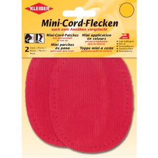 KLEIBER Mini-Cord-Flecken 110 x 85 mm rot 2 Stück