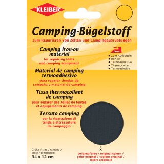 KLEIBER Quick-Camping-Bügelstoff 340 x 120 mm anthrazit