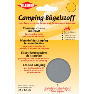 KLEIBER Quick-Camping-Bügelstoff 340 x 120 mm grau