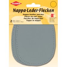 KLEIBER Nappa-Lederflecken oval 100 x 125 mm hellgrau 2...