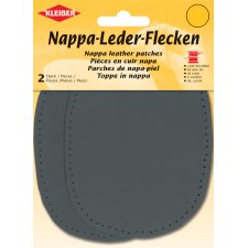 KLEIBER Nappa-Lederflecken oval 100 x 125 mm dunkelgrau 2...