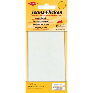 KLEIBER Jeans-Bügelflicken 170 x 150 mm weiß