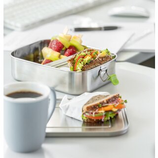 APS Lunchbox "M" aus mattiertem Edelstahl 0,8 Liter