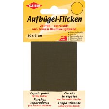 KLEIBER Zephir-Aufbügel-Flicken 300 x 60 mm dunkelbraun