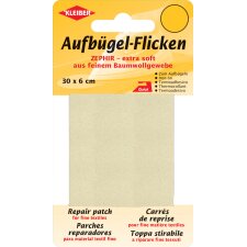 KLEIBER Zephir-Aufbügel-Flicken 300 x 60 mm creme
