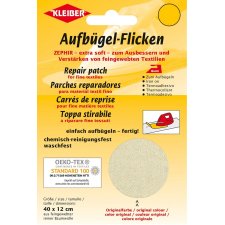 KLEIBER Zephir-Aufbügel-Flicken 400 x 120 mm creme