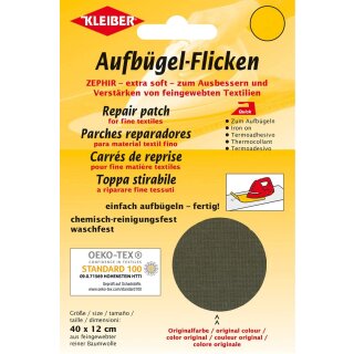 KLEIBER Zephir-Aufbügel-Flicken 400 x 120 mm khaki