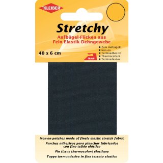 KLEIBER Stretchy-Bügel-Flicken 400 x 60 mm schwarz