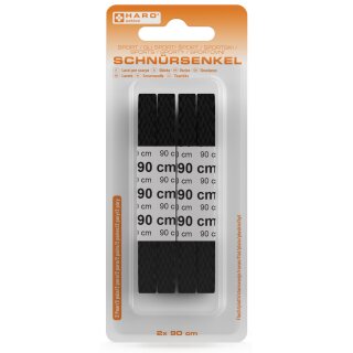 HARO Sport-Schnürsenkel flach 900 mm schwarz 2 Paar