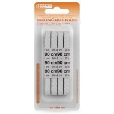 HARO Sport-Schnürsenkel flach 900 mm weiß 2 Paar