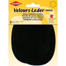 KLEIBER Velour-Leder-Imitat 100 x 130 mm dunkelbraun 2...
