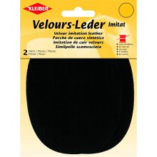 KLEIBER Velour-Leder-Imitat 100 x 130 mm schwarz 2...