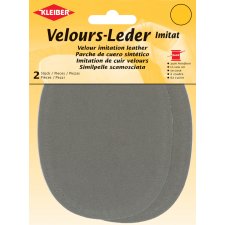 KLEIBER Velour-Leder-Imitat 100 x 130 mm taupe 2 Stück