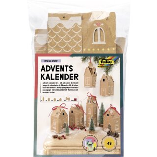 folia Adventskalender-Set HYGGE DORF 49-teilig
