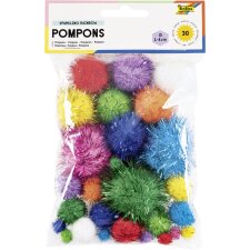 folia Pompons SPARKLING RAINBOW Größen...