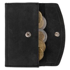 CLICKSAFE Geldbörse mit Kartenetui Hunterleder,braun/silber