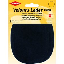 KLEIBER Velour-Leder-Imitat 100 x 130 mm dunkelblau 2...