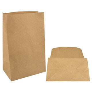 PAPSTAR Papiertüten mit Blockboden 220 x 185 x 97 mm braun 250 Stück