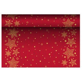 PAPSTAR Weihnachts-Tischläufer "Christmas Shine" rot