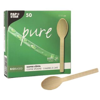 PAPSTAR Kaffeelöffel "pure" Länge: 110 mm 50er