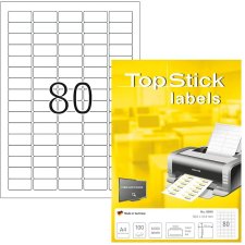 TOP STICK Universal-Etiketten 35,6 x 16,9 mm weiß...