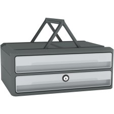 CEP Schubladenbox MoovUp SECURE 2 Schübe grau / minze