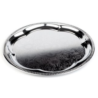 APS Partyplatte rund Durchmesser: 350 mm silber